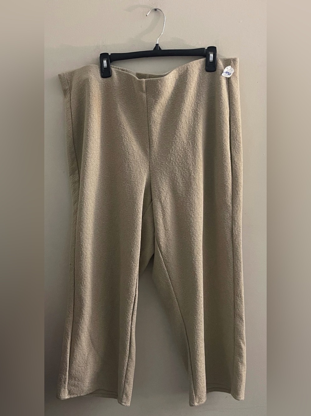 Joie Crop Textured Knit Pull-On Pants Boho Chic Wide leg Workwear Fall Vacation